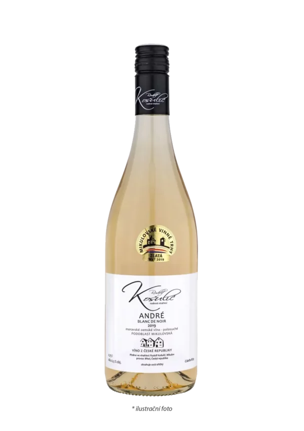 Rulandské modré Blanc de noir 2022, suché, moravské zemské víno